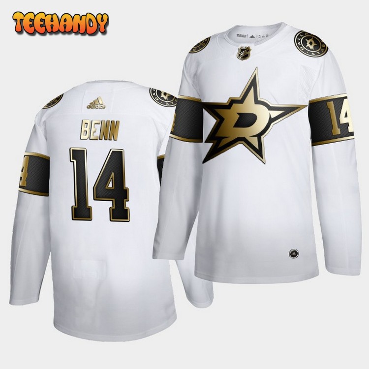 Dallas Stars Jamie Benn NHL Golden Edition White Limited Jersey