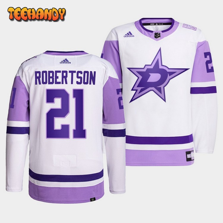 Dallas Stars Jason Robertson HockeyFightsCancer White Jersey