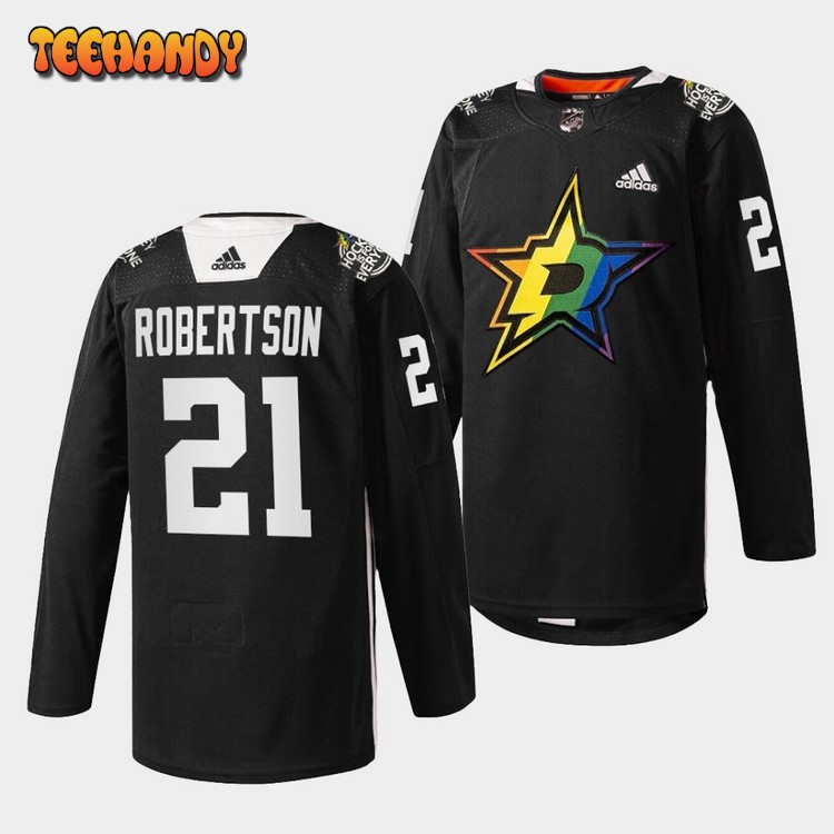 Dallas Stars Jason Robertson Pride Night Black Jersey