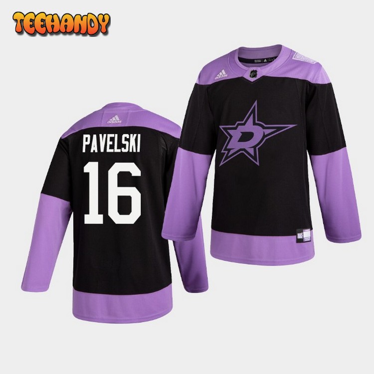 Dallas Stars Joe Pavelski Hockey Fights Cancer Practice Jersey