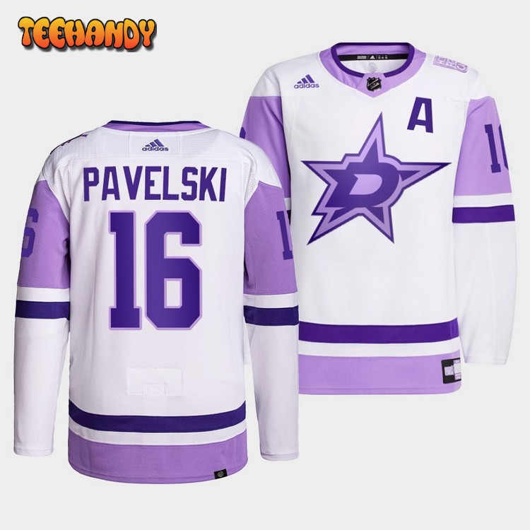 Dallas Stars Joe Pavelski HockeyFightsCancer White Jersey