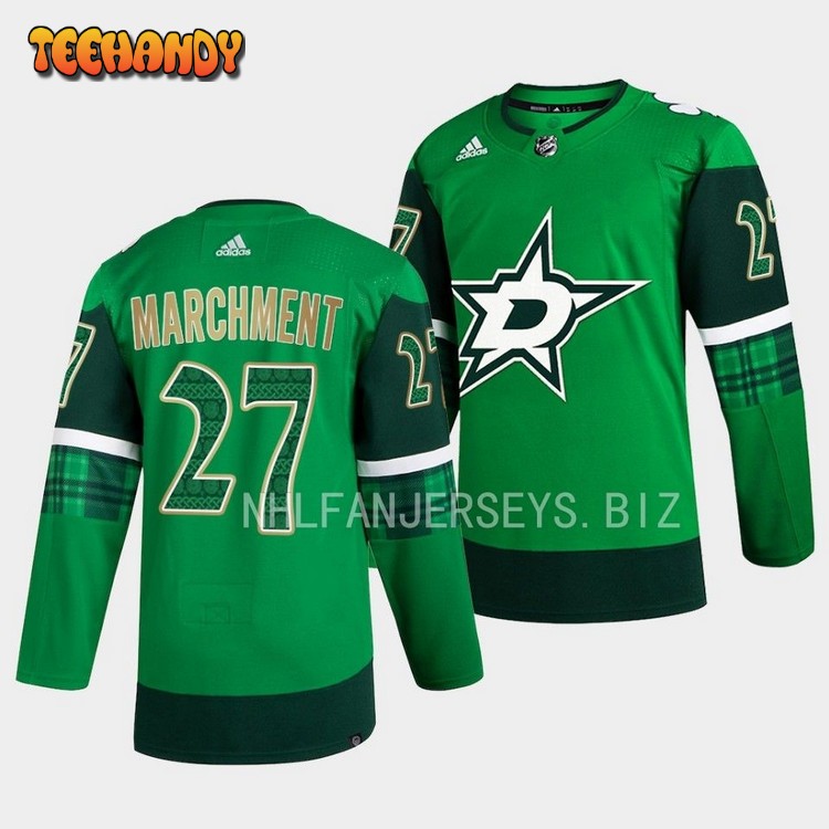 Dallas Stars Mason Marchment 2023 St. Patricks Day Green Jersey