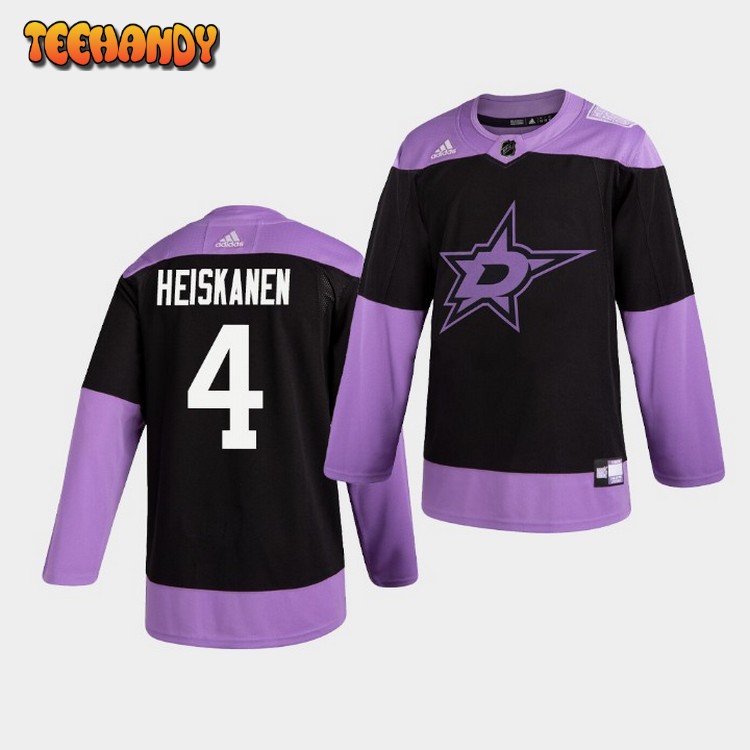 Dallas Stars Miro Heiskanen Hockey Fights Cancer Practice Jersey