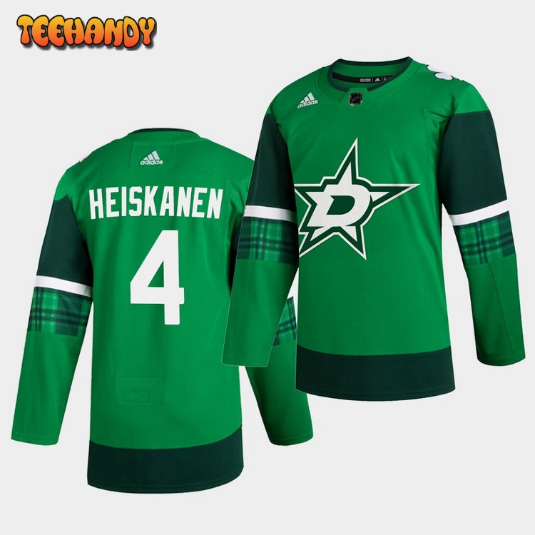 Dallas Stars Miro Heiskanen St. Patrick’s Day Player Green Jersey