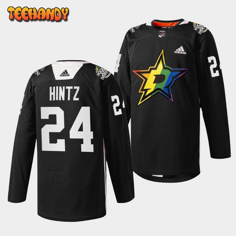 Dallas Stars Roope Hintz Pride Night Black Jersey