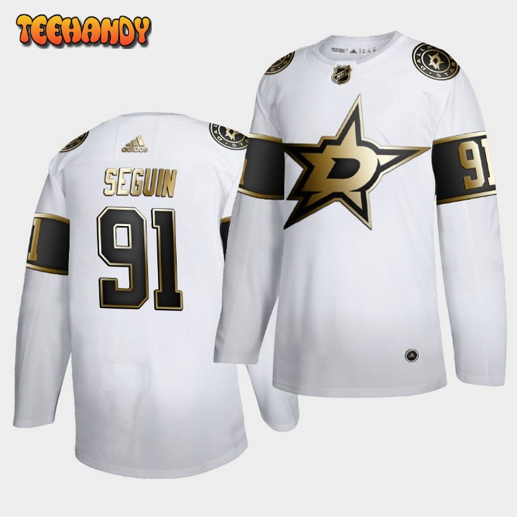 Dallas Stars Tyler Seguin Golden Edition White Jersey