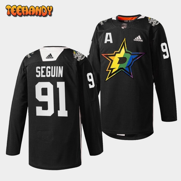 Dallas Stars Tyler Seguin Pride Night Black Jersey