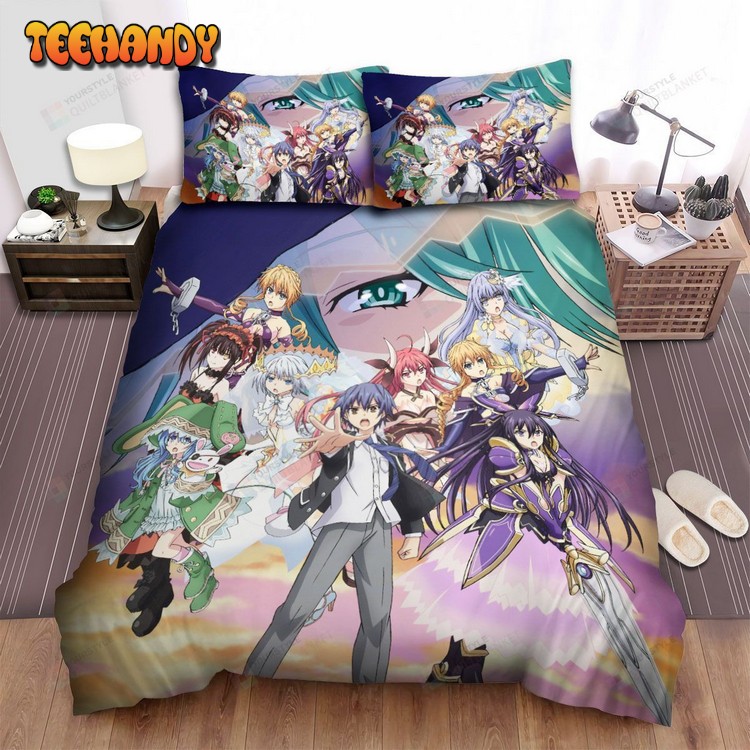 Date A Live Characters Spread Comforter Duvet Cover Bedding Sets