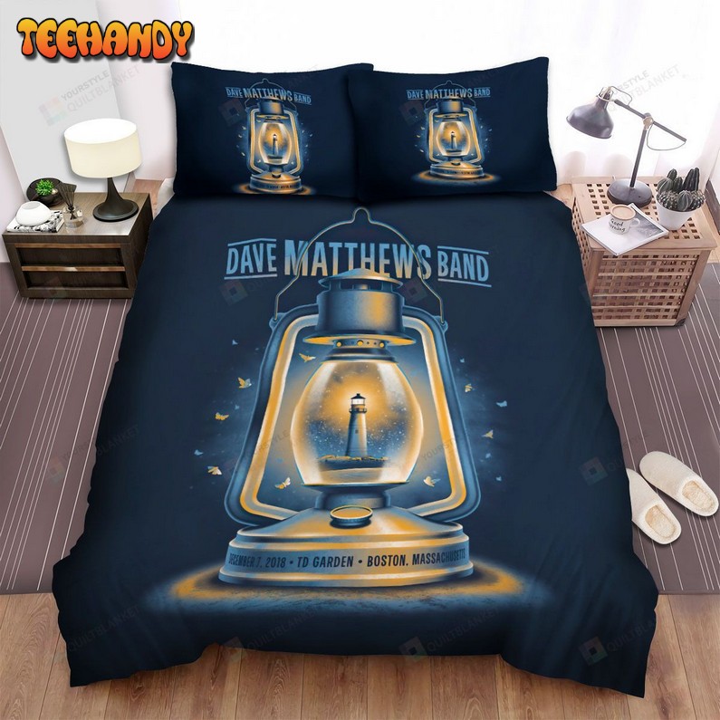 Dave Matthews Boston Concert Poster Spread Comforter Bedding Sets