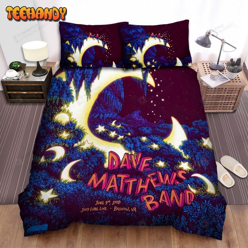 Dave Matthews Bristow Concert Poster Spread Comforter Bedding Sets