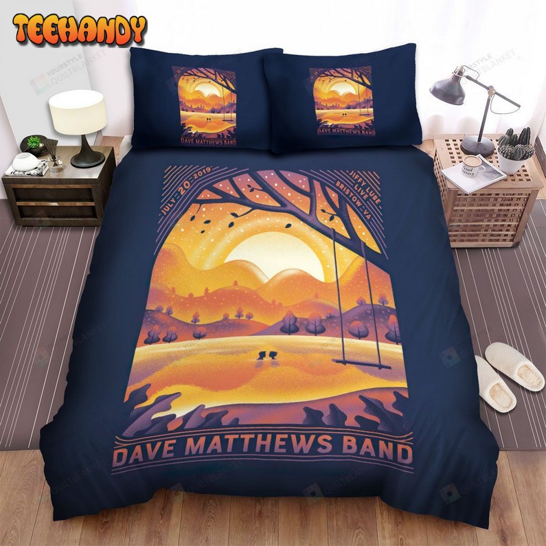 Dave Matthews Bristow Va Concert Poster Spread Comforter Bedding Sets