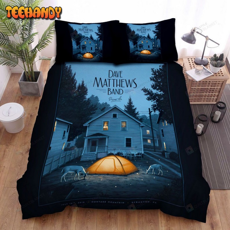 Dave Matthews Concert Poster Spread Comforter Bedding Sets