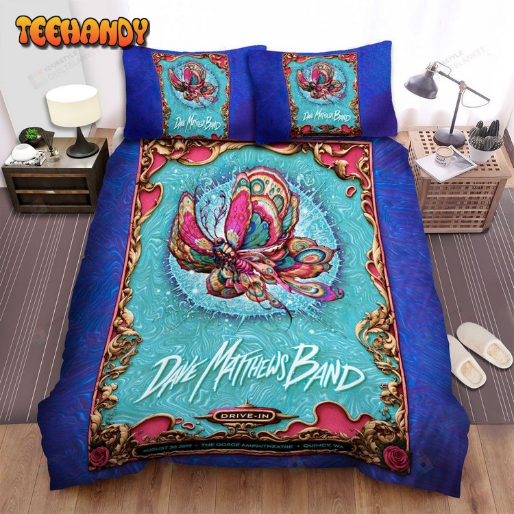 Dave Matthews Drive In Concert Poster Spread Comforter Bedding Sets