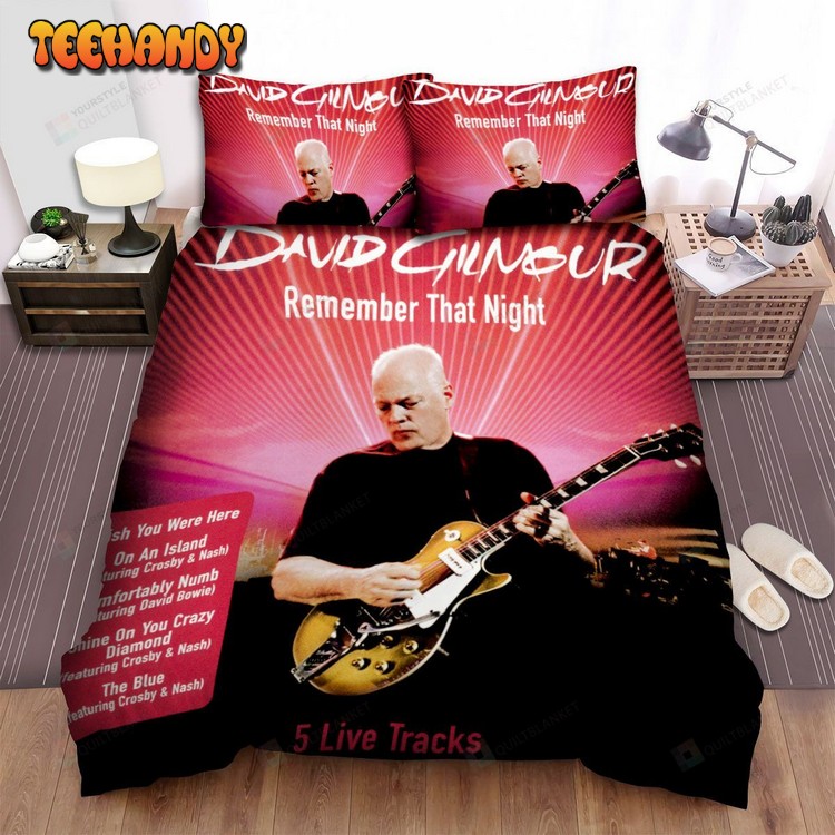 David Gilmour Remember That Night Album Cover Bedding Sets