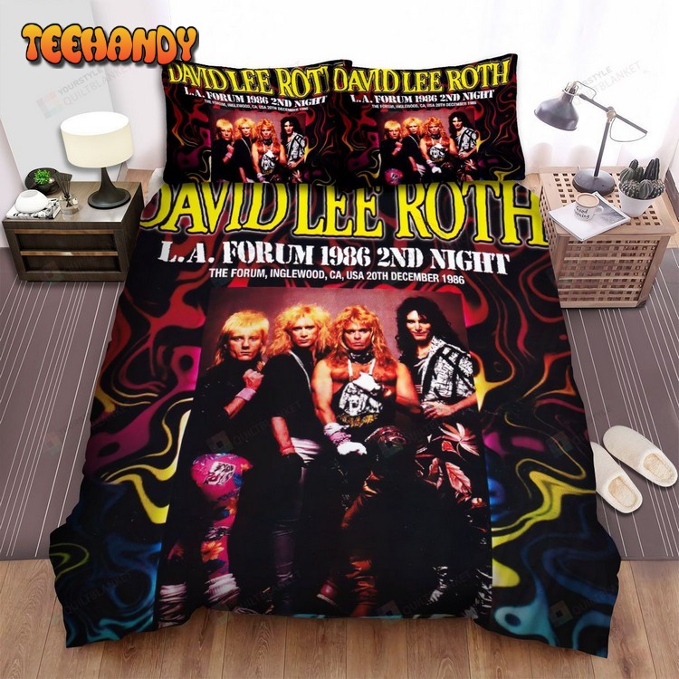 David Lee Roth Tour Poster Spread Duvet Cover Bedding Sets