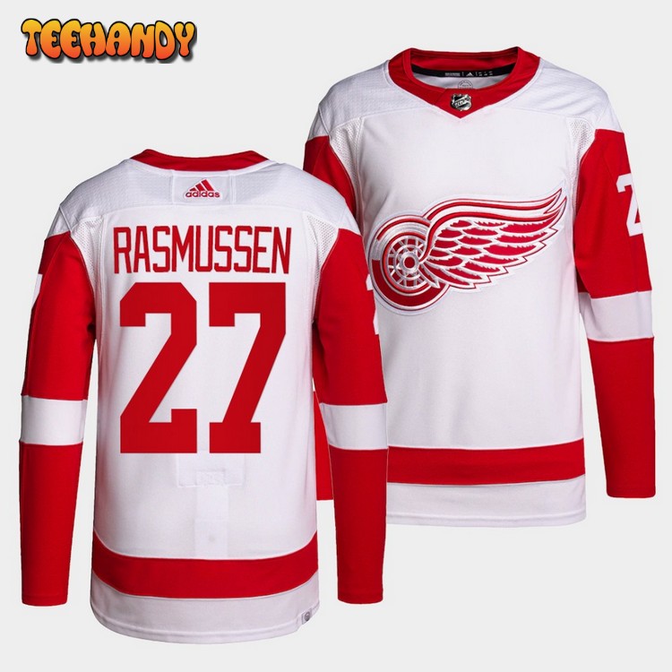 Detroit Red Wings Michael Rasmussen Away White Jersey