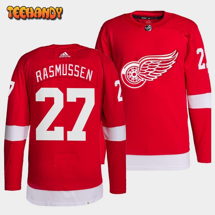 Detroit Red Wings Michael Rasmussen Home Red Jersey