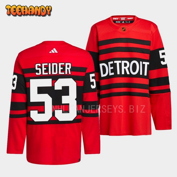 Detroit Red Wings Moritz Seider 2022 Reverse Retro 2.0 Red Jersey