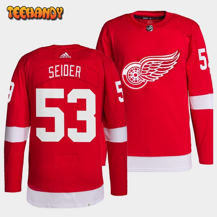 Detroit Red Wings Moritz Seider Home Red Jersey