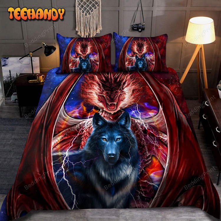 Dragon And Wolf Bed Sheets Duvet Cover Bedding Sets