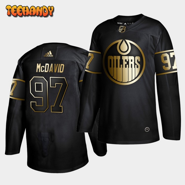 Edmonton Oilers Connor McDavid Golden Edition Black Jersey