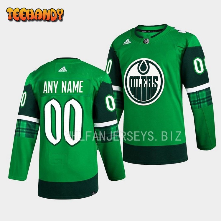 Edmonton Oilers Custom 2023 St. Patricks Day Green Jersey