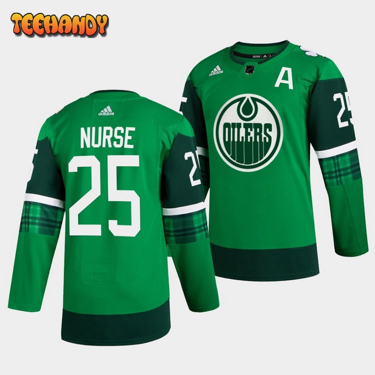 Edmonton Oilers Darnell Nurse St. Patrick Green Jersey