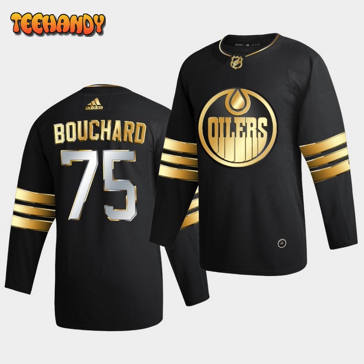 Edmonton Oilers Evan Bouchard Golden Edition Limited Black Jersey