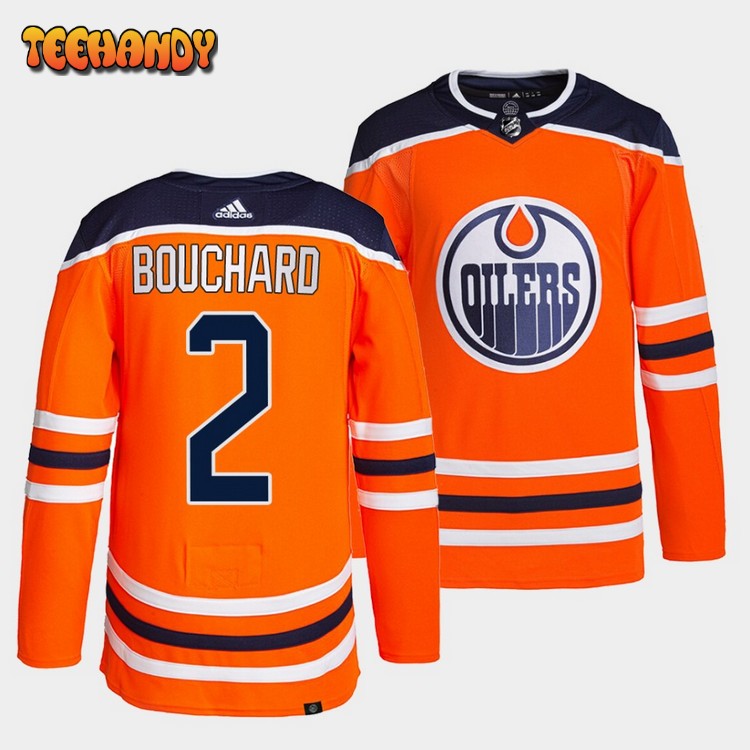 Edmonton Oilers Evan Bouchard Home Orange Jersey