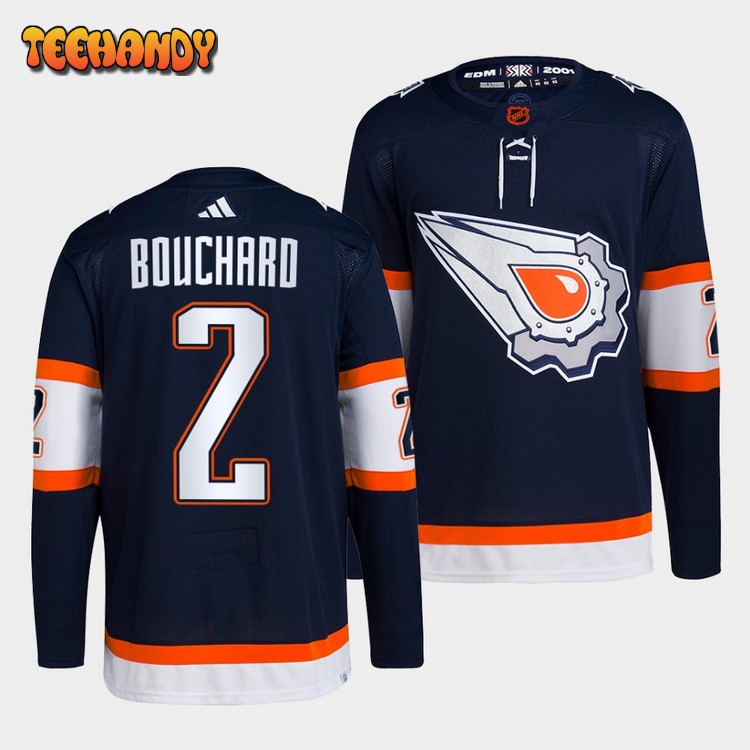 Edmonton Oilers Evan Bouchard Reverse Navy Jersey