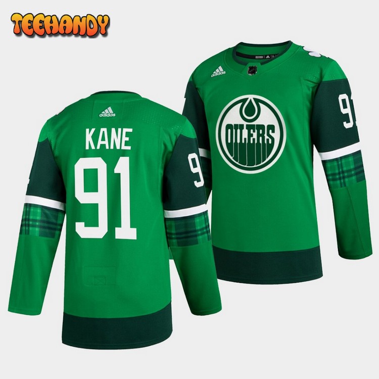 Edmonton Oilers Evander Kane St. Patrick Green Jersey