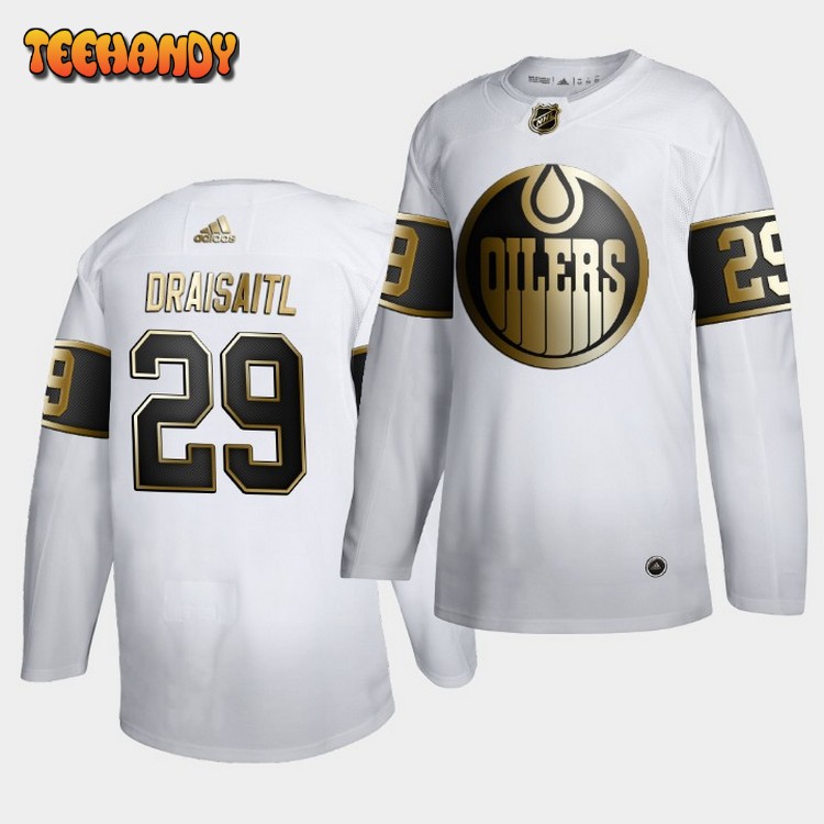 Edmonton Oilers Leon Draisaitl Golden Edition White Limited Jersey