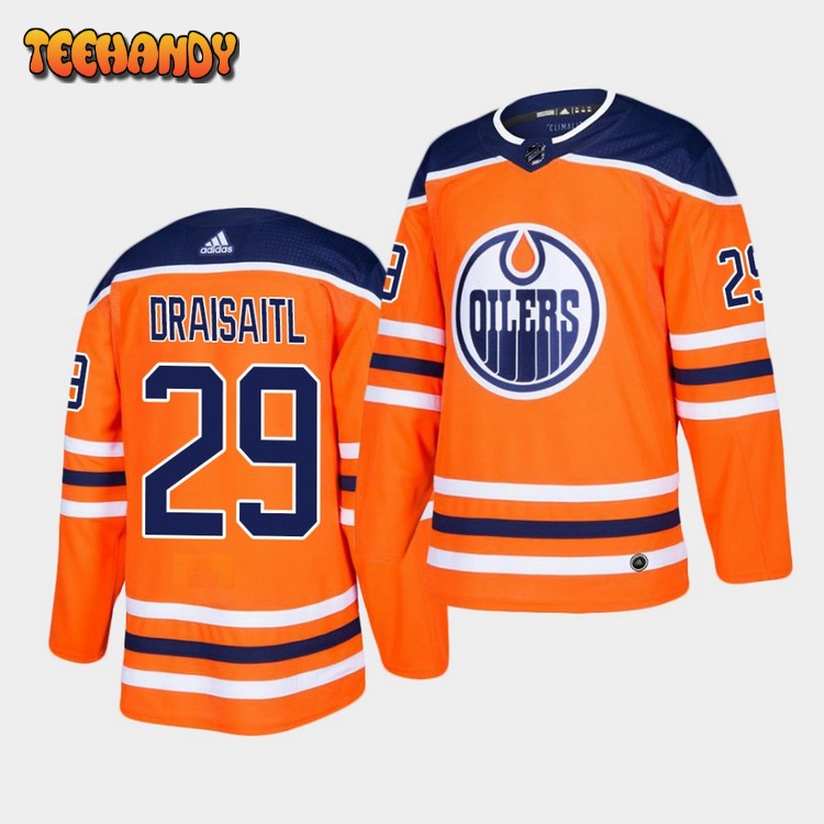 Edmonton Oilers Leon Draisaitl Home Orange Jersey