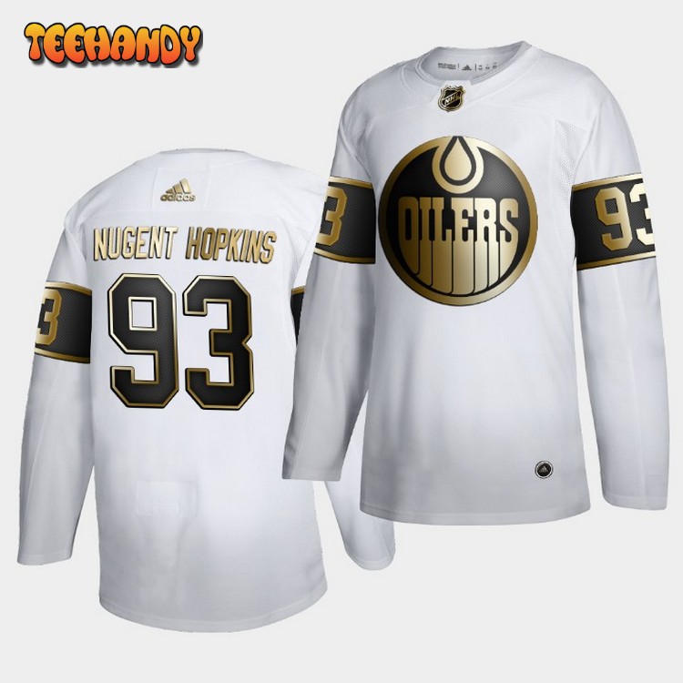 Edmonton Oilers Ryan Nugent-Hopkins Golden Edition White Jersey