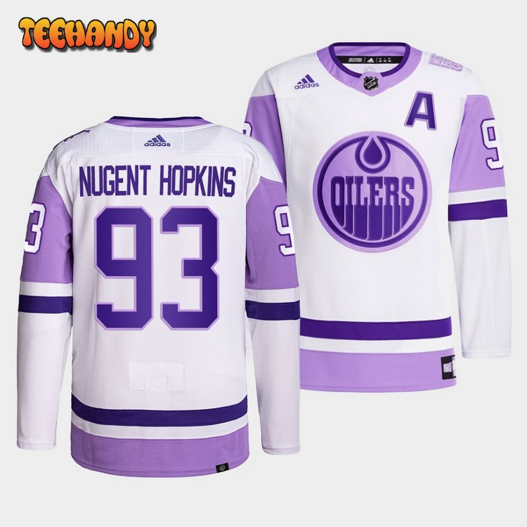 Edmonton Oilers Ryan Nugent-Hopkins HockeyFights White Jersey