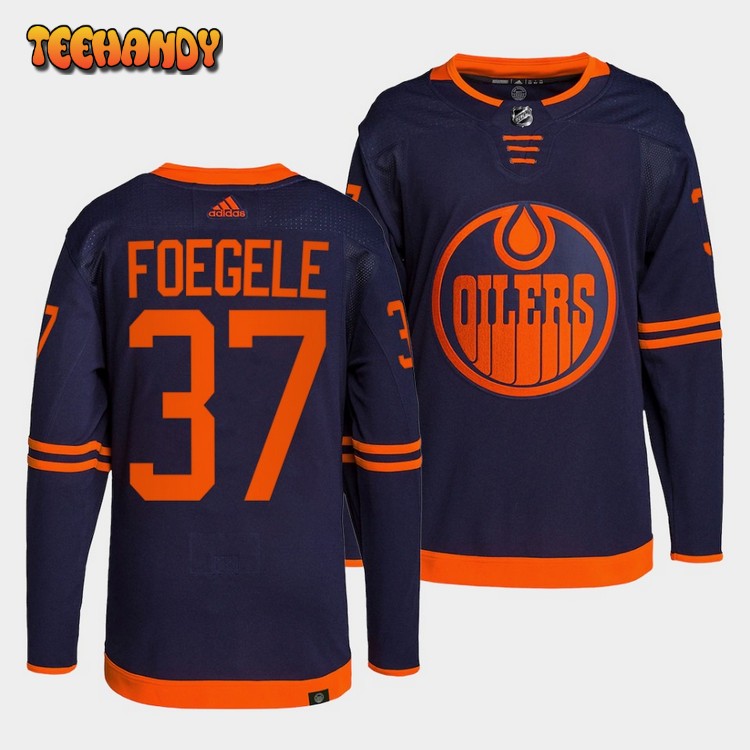 Edmonton Oilers Warren Foegele Alternate Navy Jersey