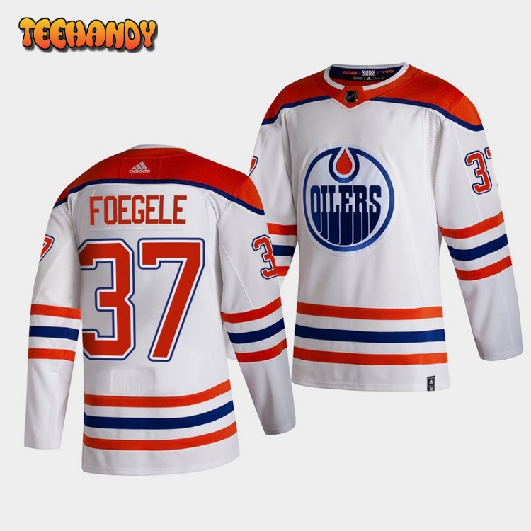 Edmonton Oilers Warren Foegele Reverse White Special Edition Jersey