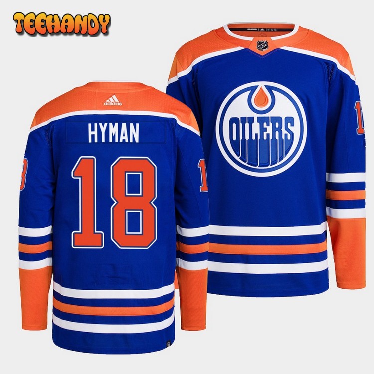 Edmonton Oilers Zach Hyman 2022-23 Home Royal Jersey