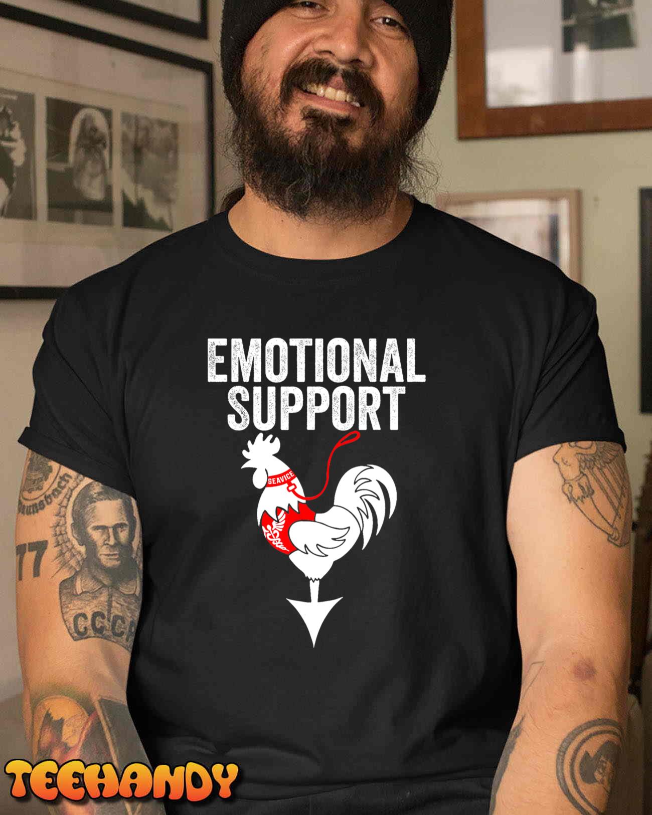 Emotional Support Shirt Chicken Emotional Support Cock T-Shirt