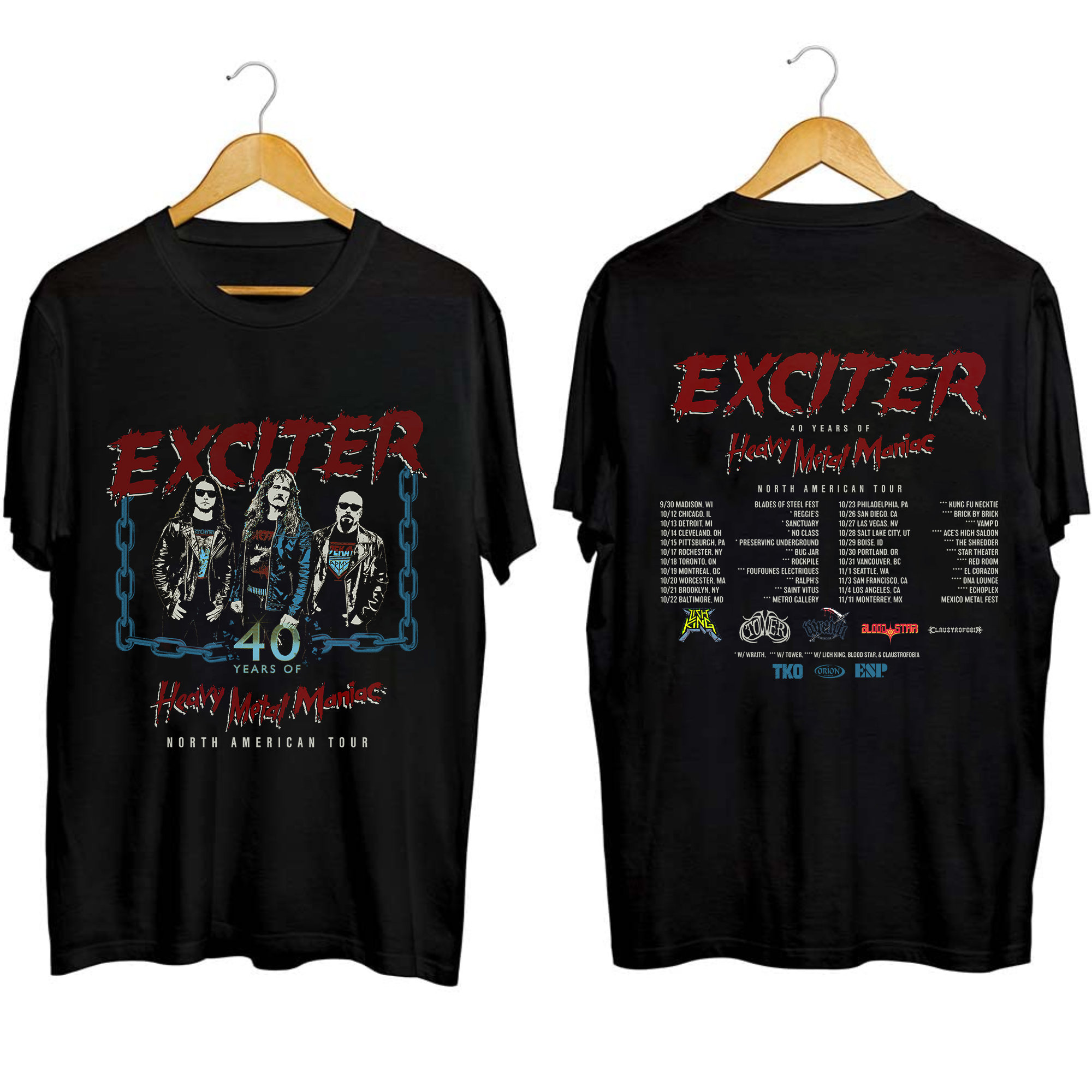 Exciter 40 years of Heavy Metal Maniac Tour Shirt, Exciter Band Fan Shirt