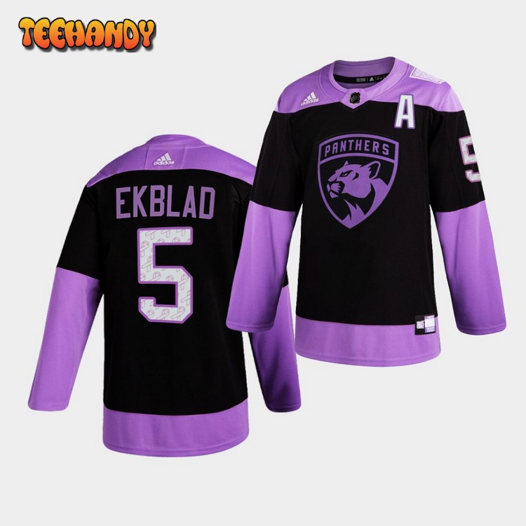 Florida Panthers Aaron Ekblad HockeyFightsCancer Jersey Purple