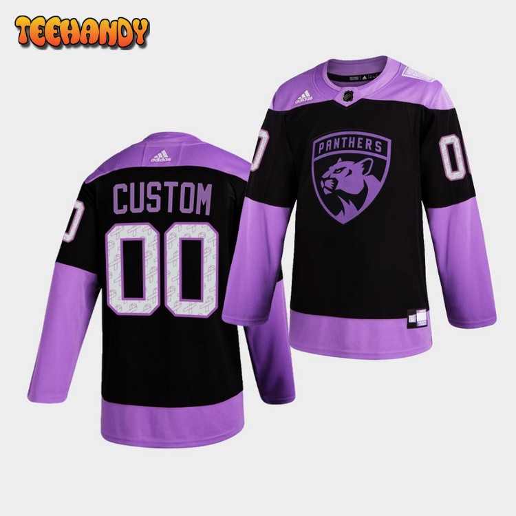 Florida Panthers Custom HockeyFightsCancer Jersey Purple Authentic