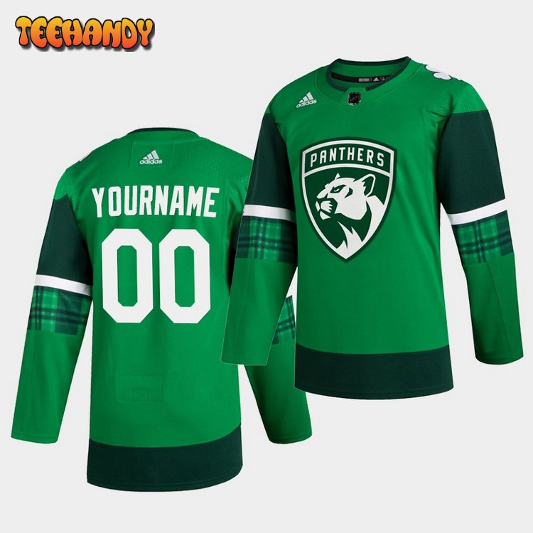 Florida Panthers Custom St. Patrick’s Day Green Player Jersey