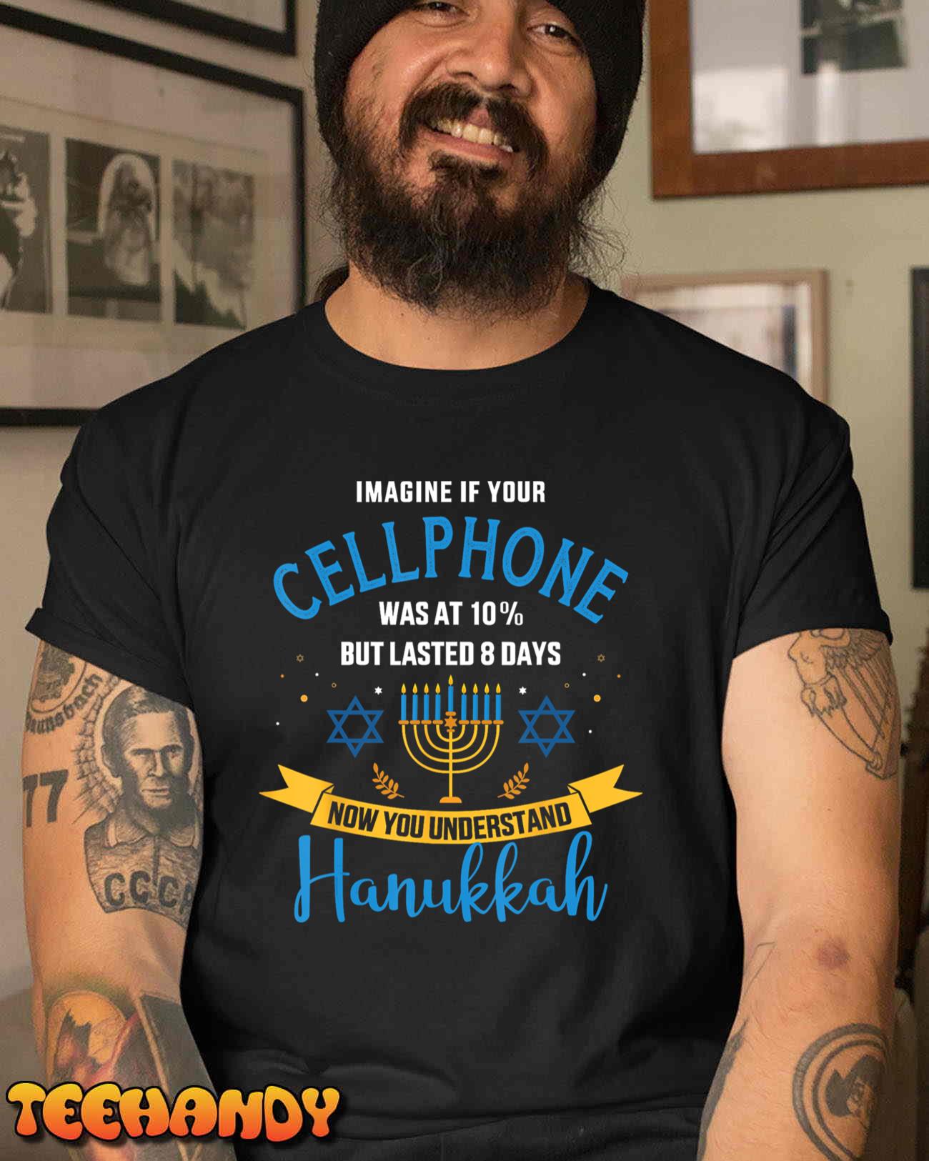 Funny Cellphone Jewish Hanukkah Chanukah T-Shirt Sweatshirt