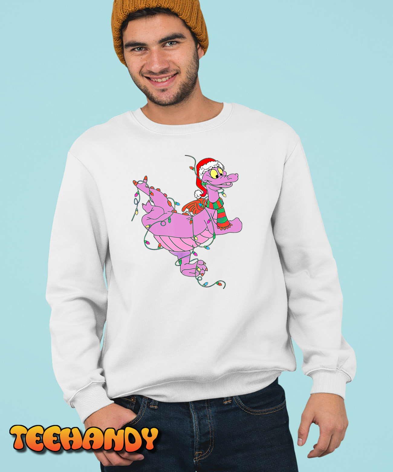 Funny Cute Dragon Figment Lights Christmas T-Shirt