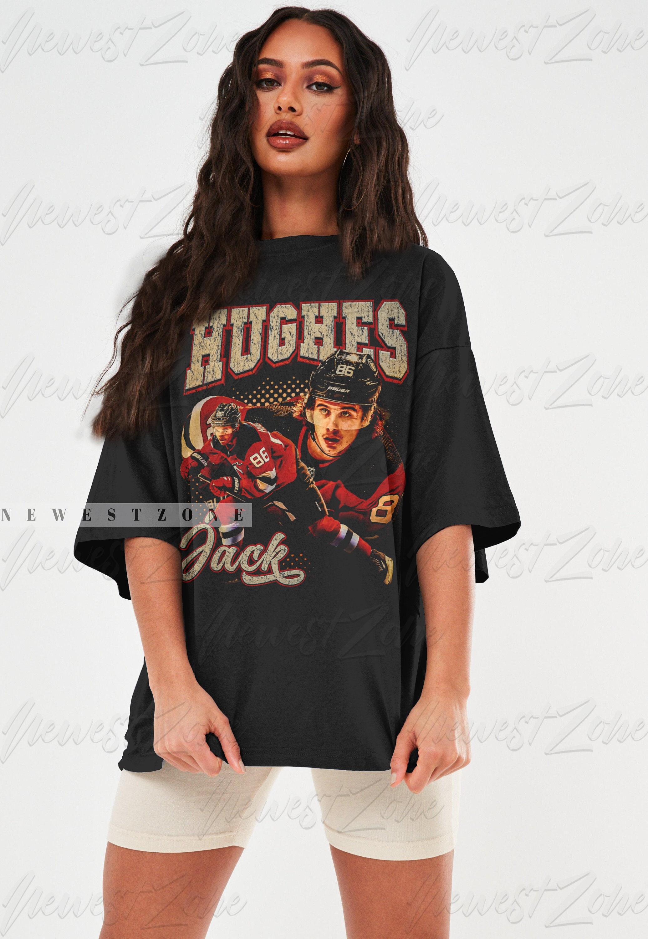 Jack Hughes Shirt Ice Hockey American Professional Hockey Sweatshirt