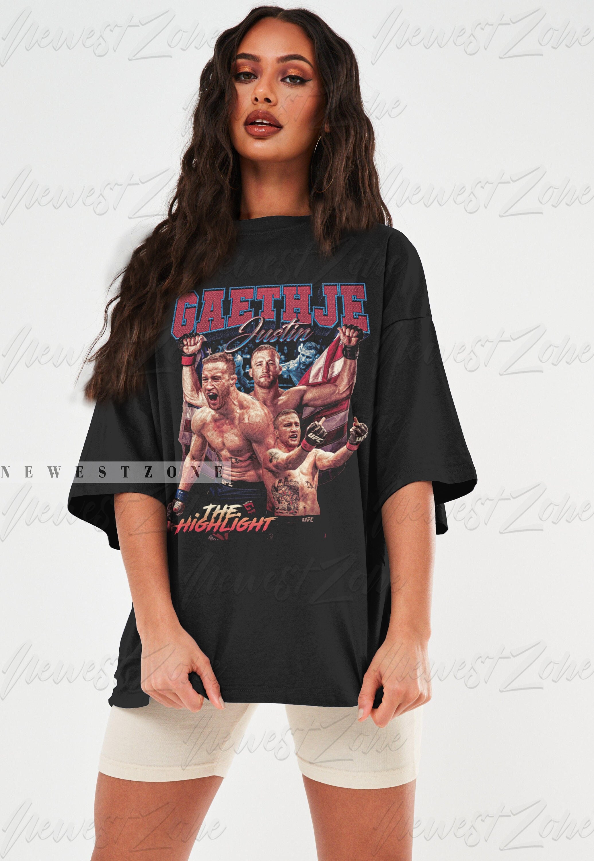 Justin Gaethje Vintage Shirt American Fighter T-shirt Sweatshirt