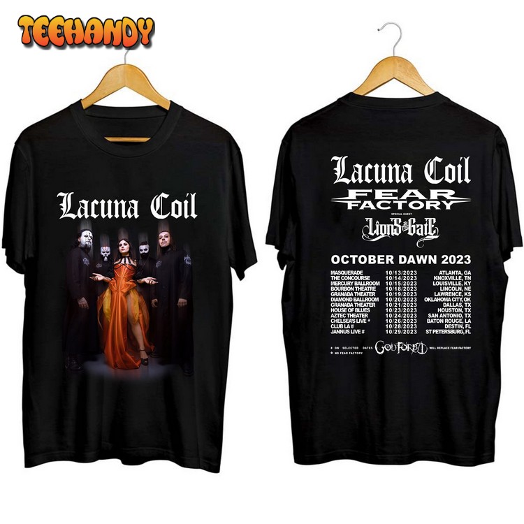 Lacuna Coil 2023 Dawn US Tour Shirt, Lacuna Coil Band Fan T Shirt Sweatshirt