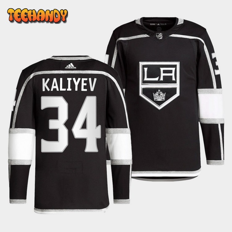 Los Angeles Kings Arthur Kaliyev Home Black Jersey