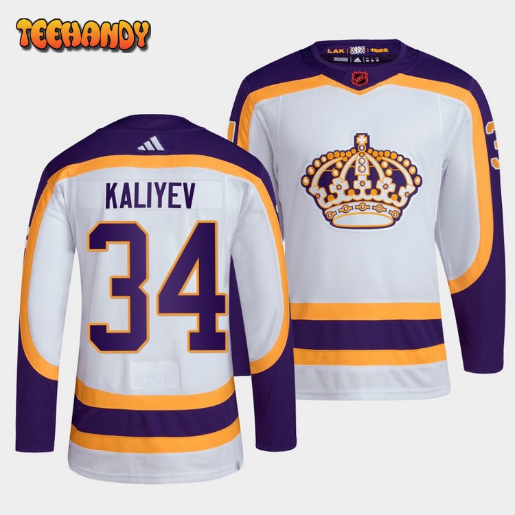 Los Angeles Kings Arthur Kaliyev Reverse White Jersey